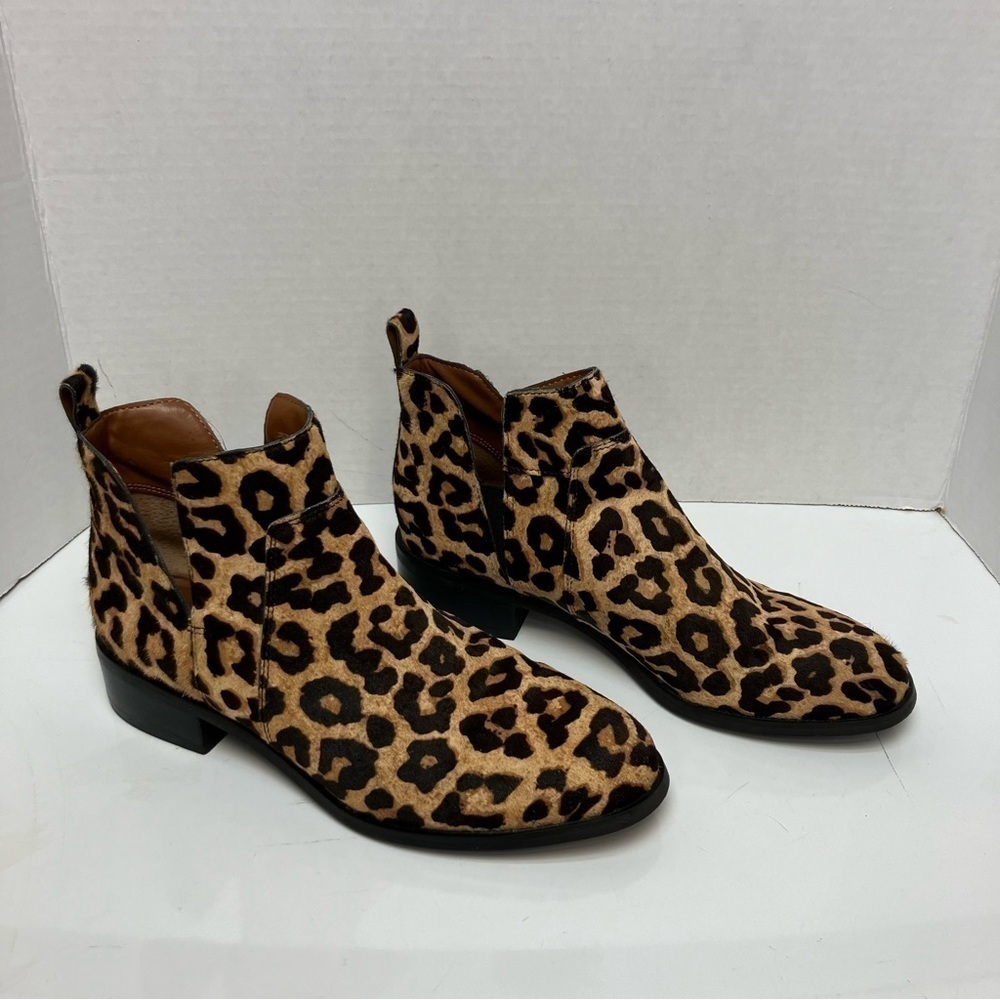 Franco Sarto Cheetah genuine calf leather boots size 7.5 - Picture 3 of 6